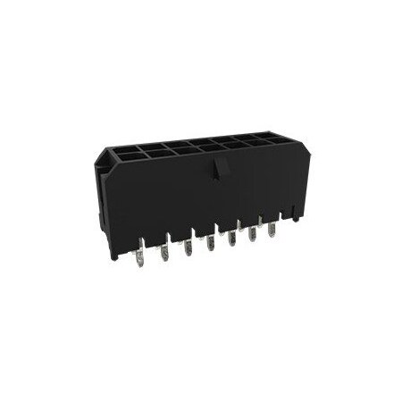 Fci Rectangular Power Connector, 8 Contact(S), Solder Kinked Leads Terminal 10132450-0821GLF